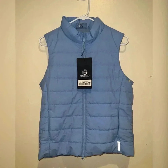 Foray Golf Packable Blue Quilted Vest New With Tag - Picture 5 of 8